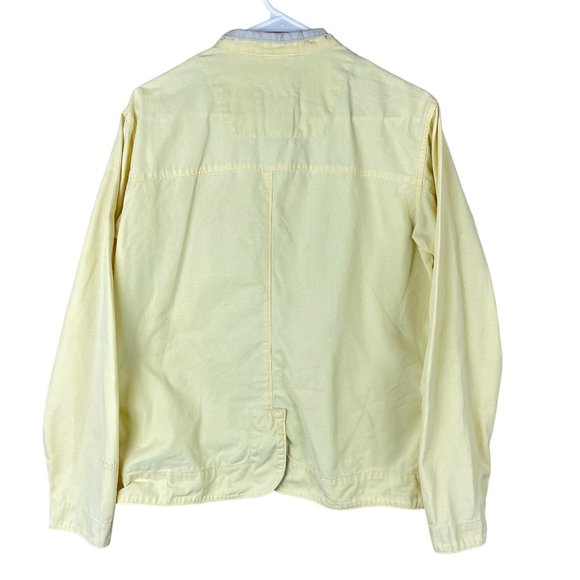 VTG Columbia Denim Jean Jacket Womens Size L Yellow Button Up Pockets Outdoors - Picture 2 of 16